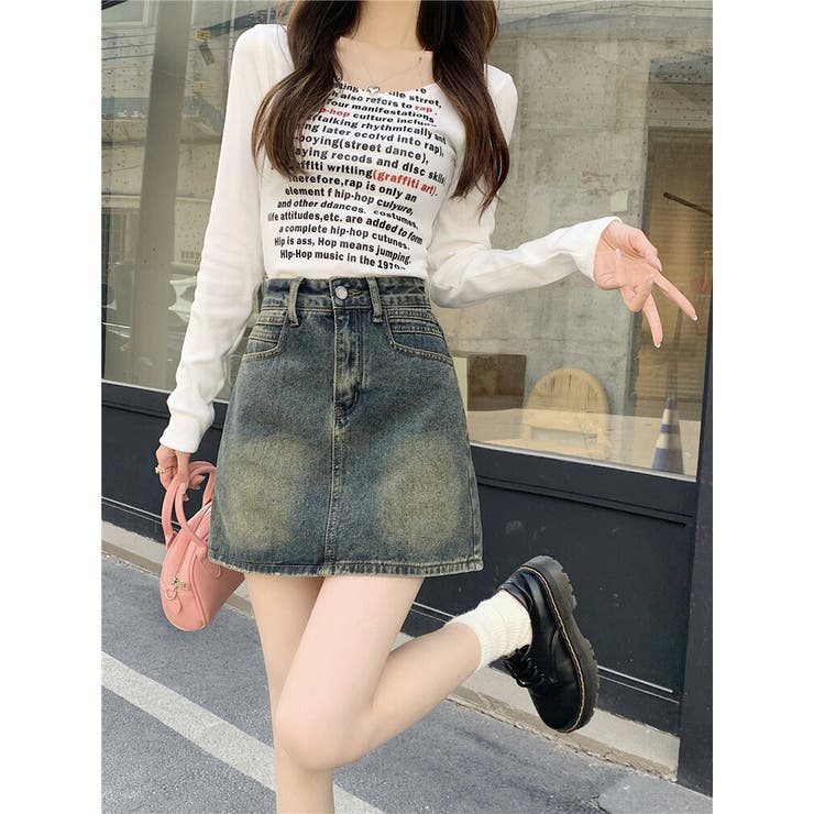 デニムスカート ミニスカート 台形スカート[品番：JSFW0012886]｜JS  FASHION（ジェーエスファッション）のレディースファッション通販｜SHOPLIST（ショップリスト）