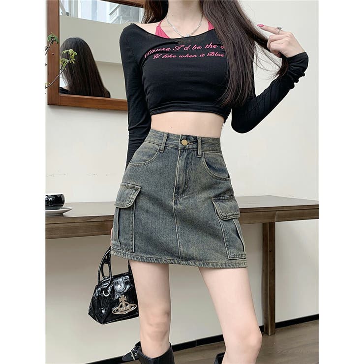 デニムカーゴスカート/Denim Cargo Skirt（デニムスカート）｜PRANK PROJECT（プランクプロジェクト）のファッション通販 -  ZOZOTOWN