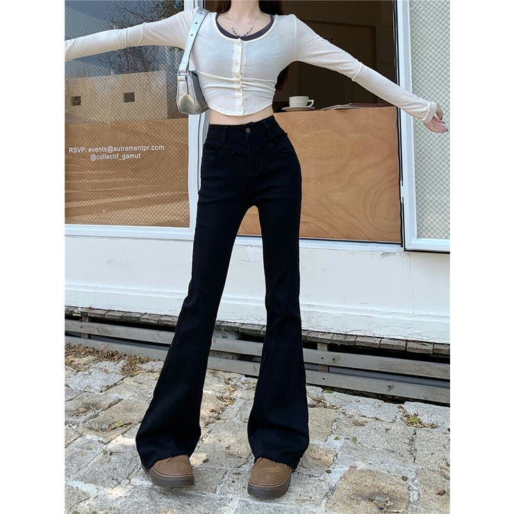 デニムパンツ ブーツカット 全2色[品番：JSFW0012897]｜JS