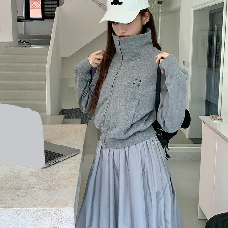 海外最新 ジップアップスウェット全2色 トップス トラックジャケット[品番 Jacket Outer