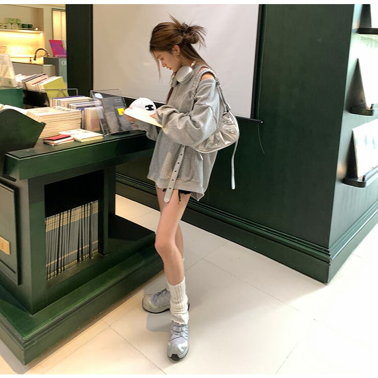 オープンショルダースウェット 全2色 トップス[品番
