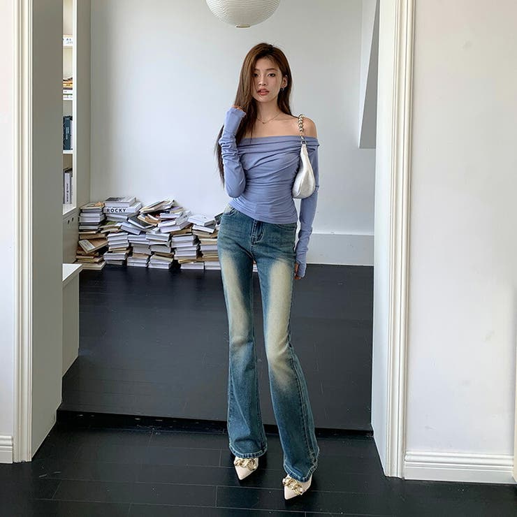 ブーツカット デニムパンツ デニム[品番：JSFW0013045]｜JS  FASHION（ジェーエスファッション）のレディースファッション通販｜SHOPLIST（ショップリスト）