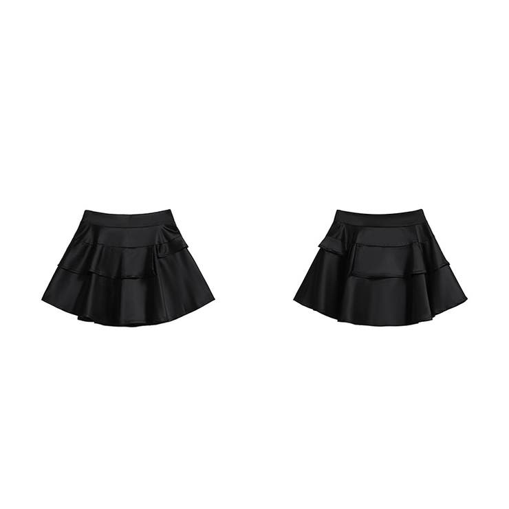 福袋セール ミニスカート フリル 黒[品番：JSFW0013104]｜JS FASHION Mサイズ