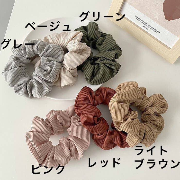 シュシュ  ヘアゴム  ベージュ シュシュ kati シルク リボン ベージュ ヘアゴム ヘアポニー