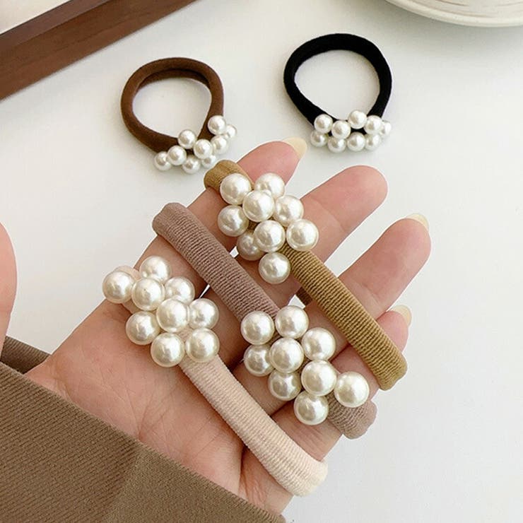 ヘアゴム 5個セット パール付き | JS FASHION | 詳細画像2 