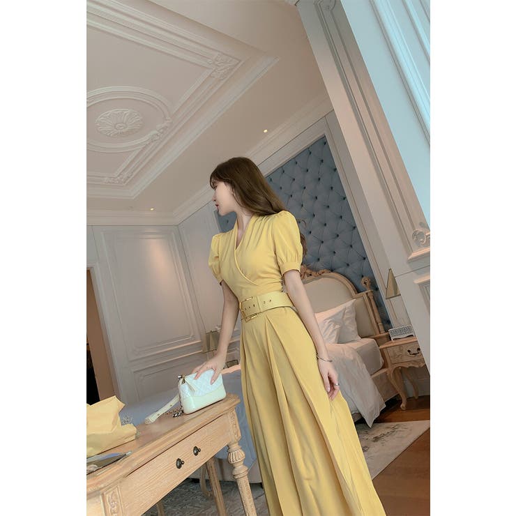 カシュクール ノースリーブ パーティ パンツドレス 4color 韓国 即納 パンツドレス かっこいい パーティードレス レディース