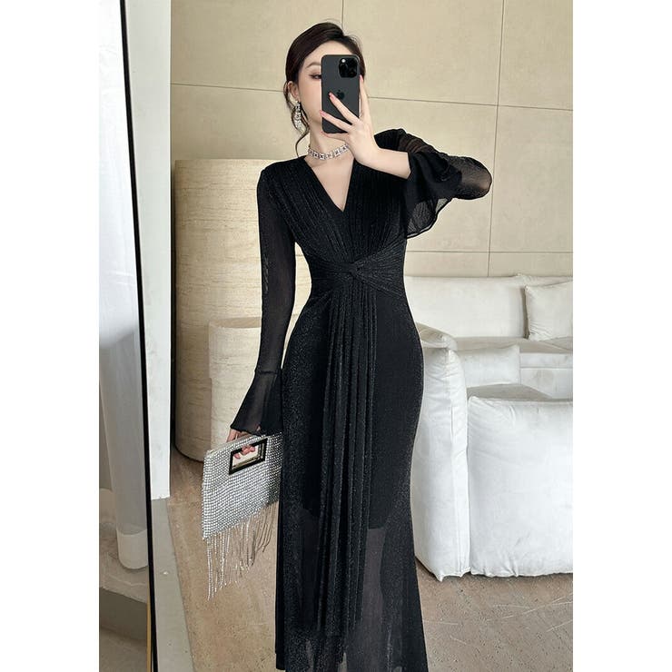 希少♡ドゥロワー シルク ストレッチオールインワン ゆったり センタープレス AngelR [エンジェルアール] フラワービジュー / レースオフ