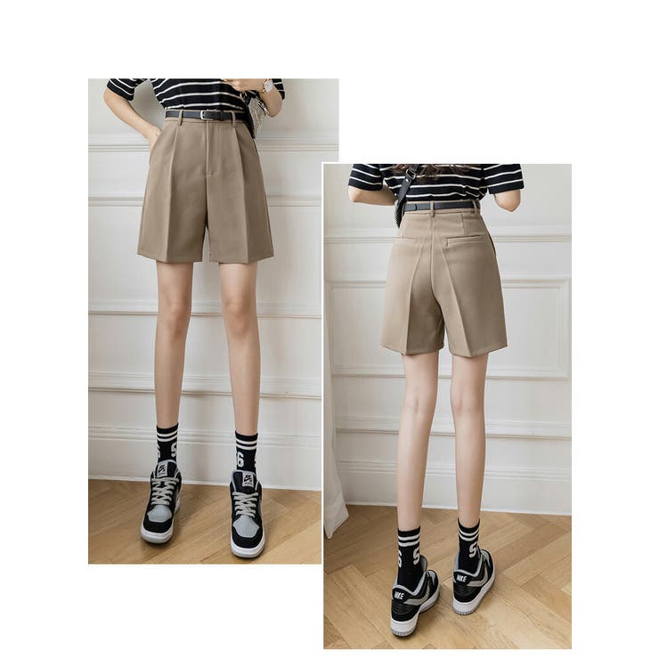 ショートパンツ 全3色 ベルト付き[品番：JSFW0013334]｜JS