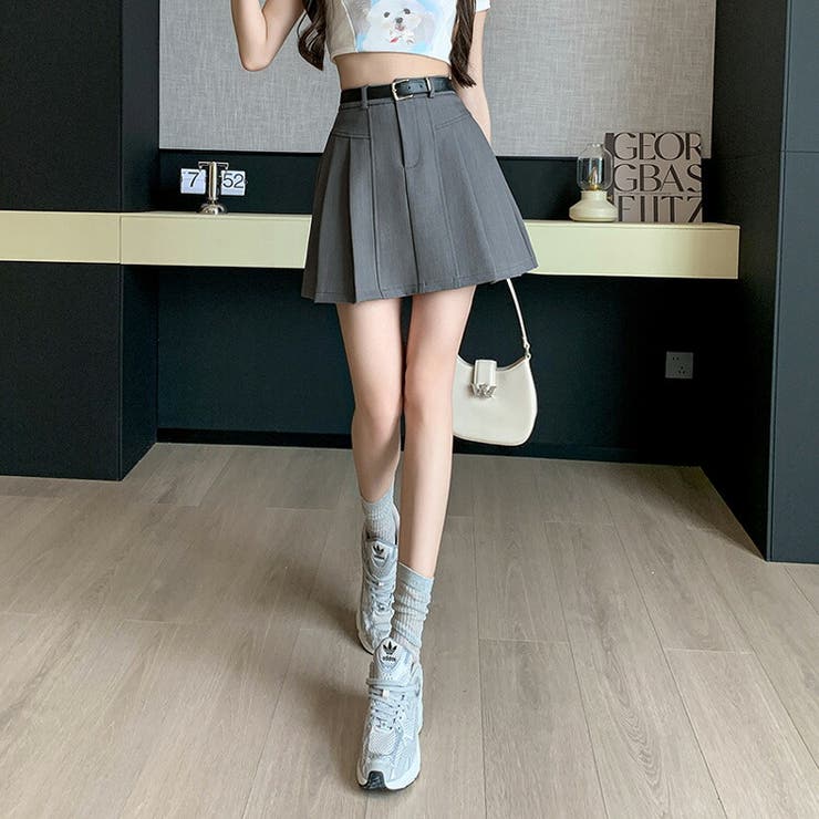 プリーツスカート 全3色 ベルト付き | JS FASHION | 詳細画像9