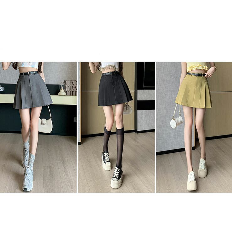 プリーツスカート 全3色 ベルト付き | JS FASHION | 詳細画像19