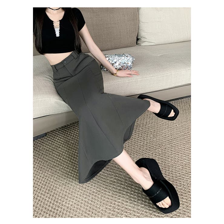 マーメイドスカート 全3色 ロングスカート[品番：JSFW0013375