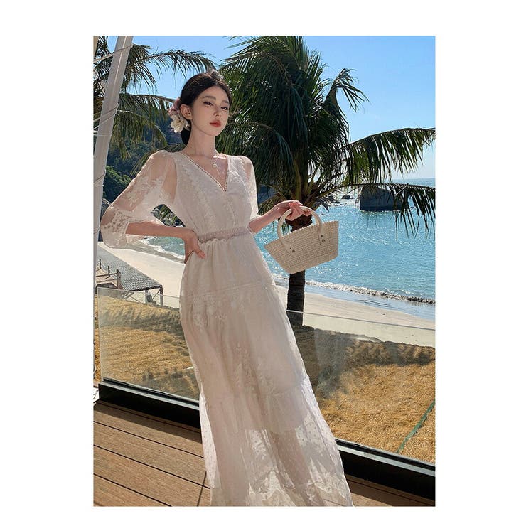 ZIMMERMANN 刺繍 花柄 リゾートワンピース レースワンピース リゾートワンピ 花柄 刺繍[品番：JSFW0013393]｜JS FASHION
