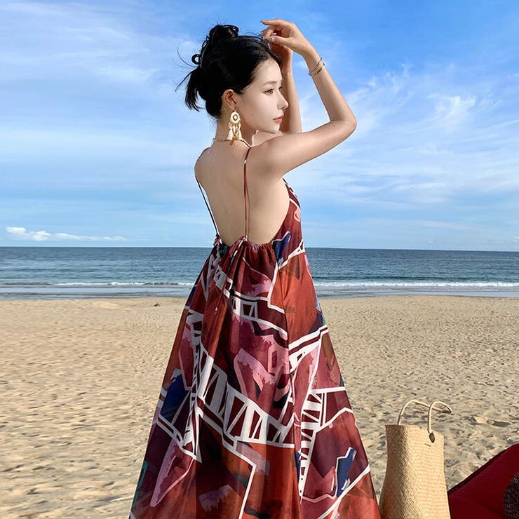 リゾートワンピ 柄プリント かっこいい | JS FASHION | 詳細画像2 