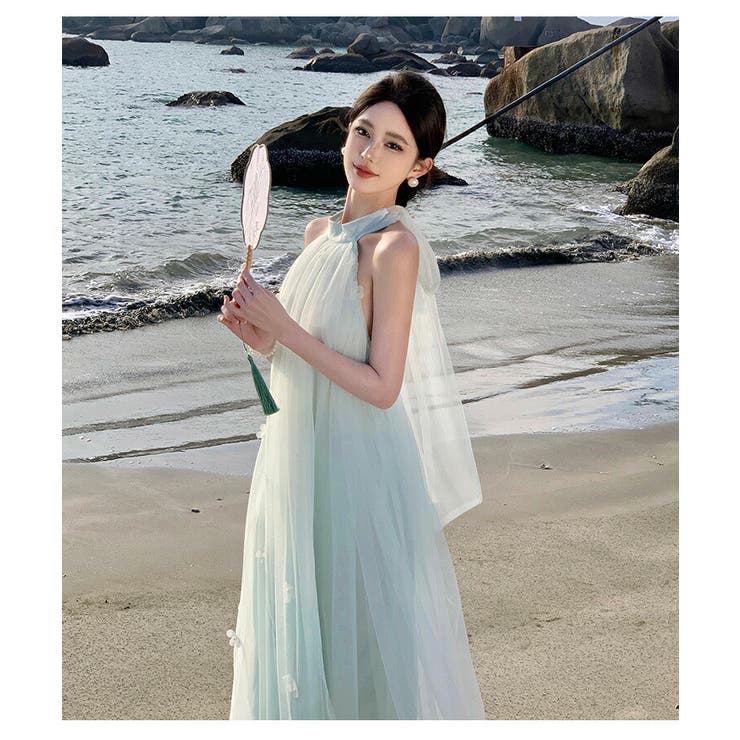 リゾートワンピ アメリカンスリーブ バックオープン | JS FASHION | 詳細画像8 