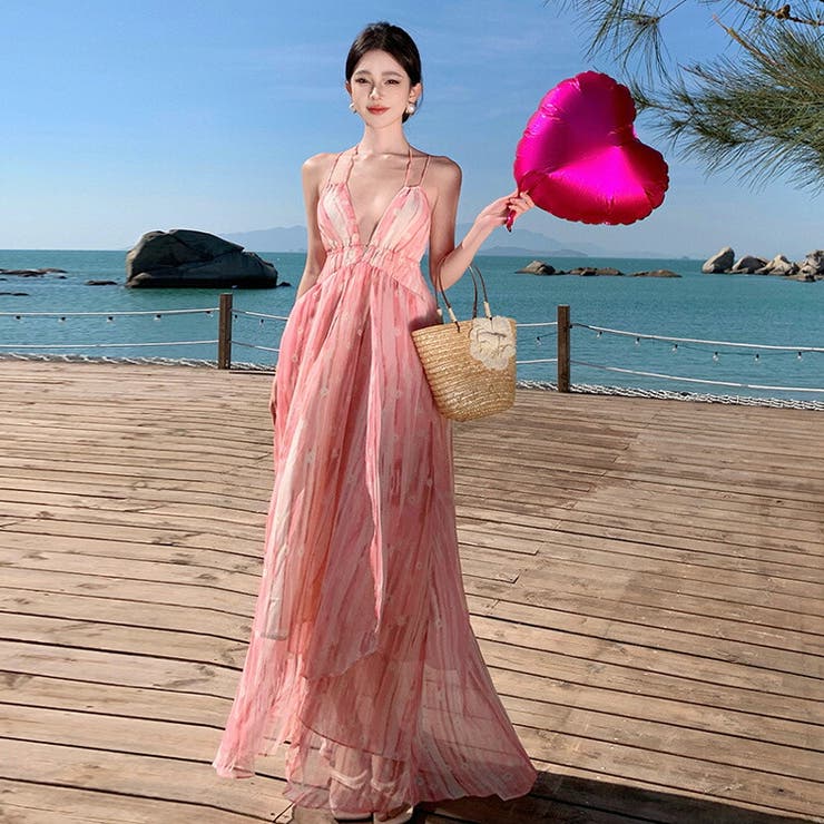 花柄ワンピース夏リゾートセクシー 夏 旅行 リゾート ワンピース レディース サマードレス 花柄