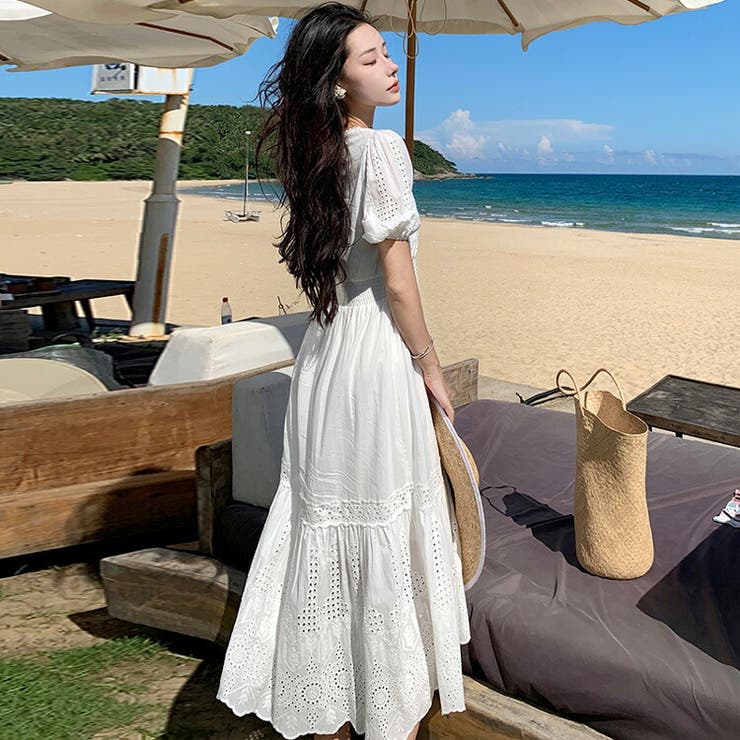 ZIMMERMANN 刺繍 花柄 リゾートワンピース レースワンピース リゾートワンピ 花柄 刺繍[品番：JSFW0013393]｜JS FASHION