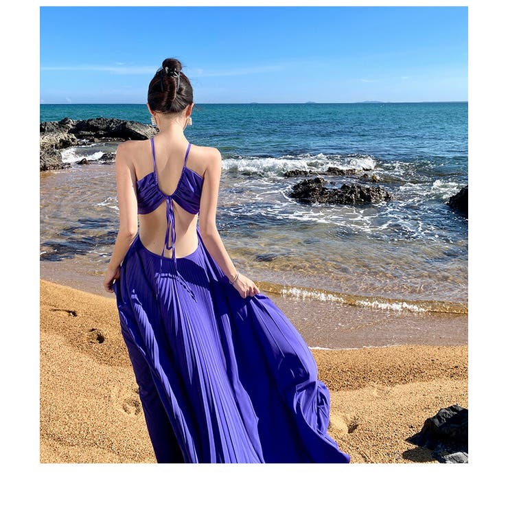 リゾートワンピ バックオープン ノースリーブ | JS FASHION | 詳細画像9 