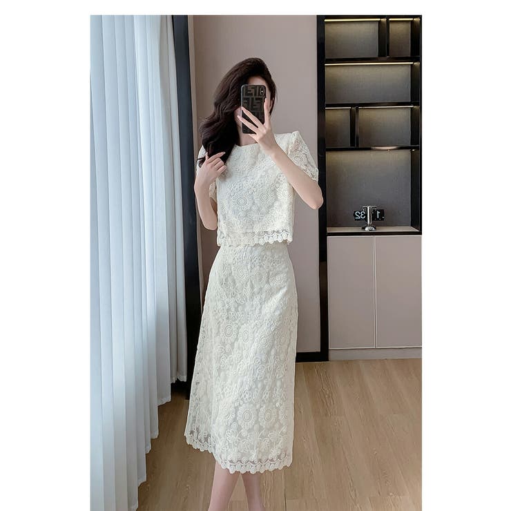 セットアップ レーストップス レーススカート | JS FASHION | 詳細画像6 