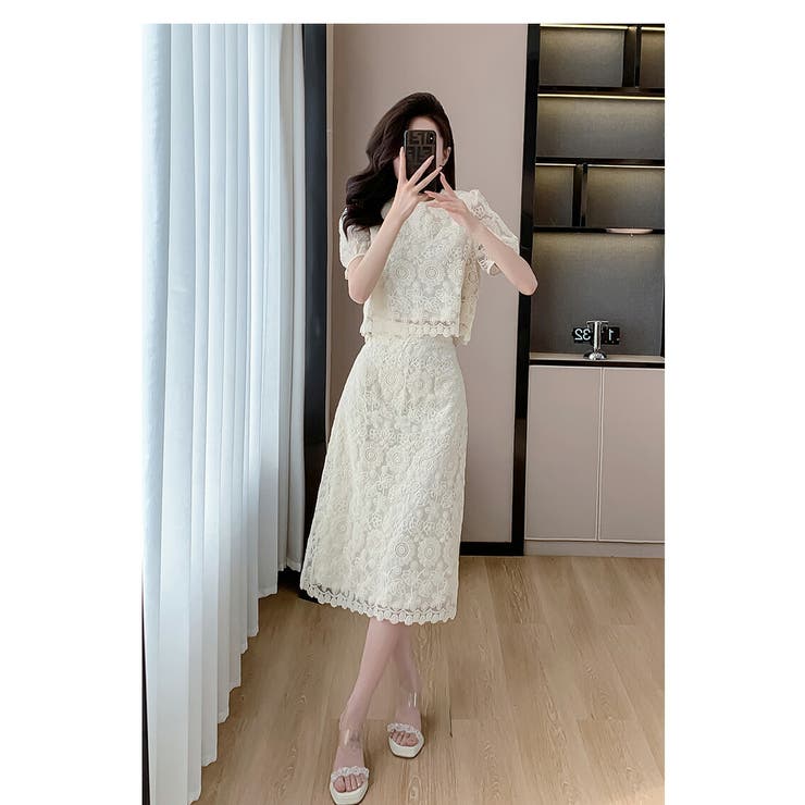 セットアップ レーストップス レーススカート | JS FASHION | 詳細画像7 