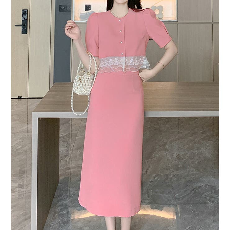 セットアップ 全2色 裾レーストップス | JS FASHION | 詳細画像12 