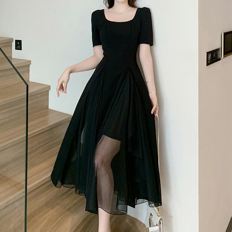 ワンピース Aライン 選べる2丈[品番：JSFW0013628]｜JS FASHION