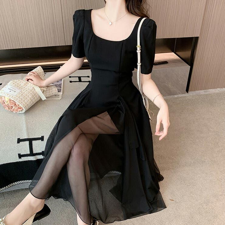 ワンピース Aライン 選べる2丈[品番：JSFW0013628]｜JS FASHION