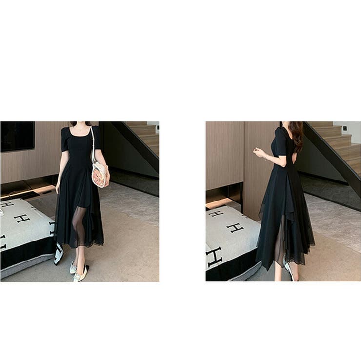ワンピース Aライン 選べる2丈[品番：JSFW0013628]｜JS FASHION