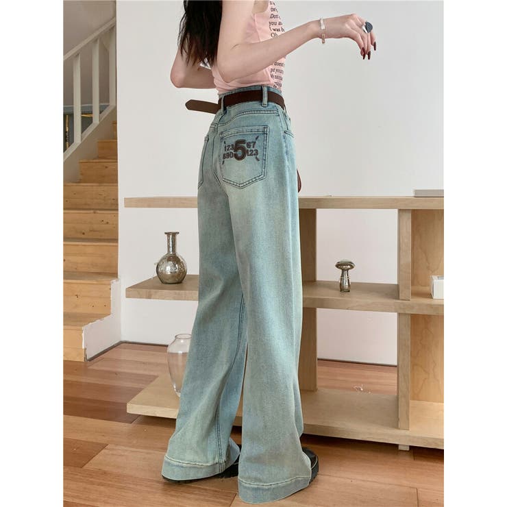 ワイド デニムパンツ デニム[品番：JSFW0013509]｜JS FASHION