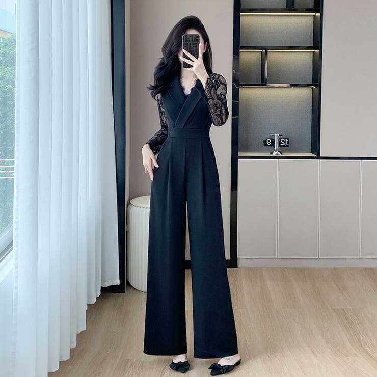 パンツドレス 結婚式 レース袖[品番：JSFW0013461]｜JS  FASHION（ジェーエスファッション）のレディースファッション通販｜SHOPLIST（ショップリスト）