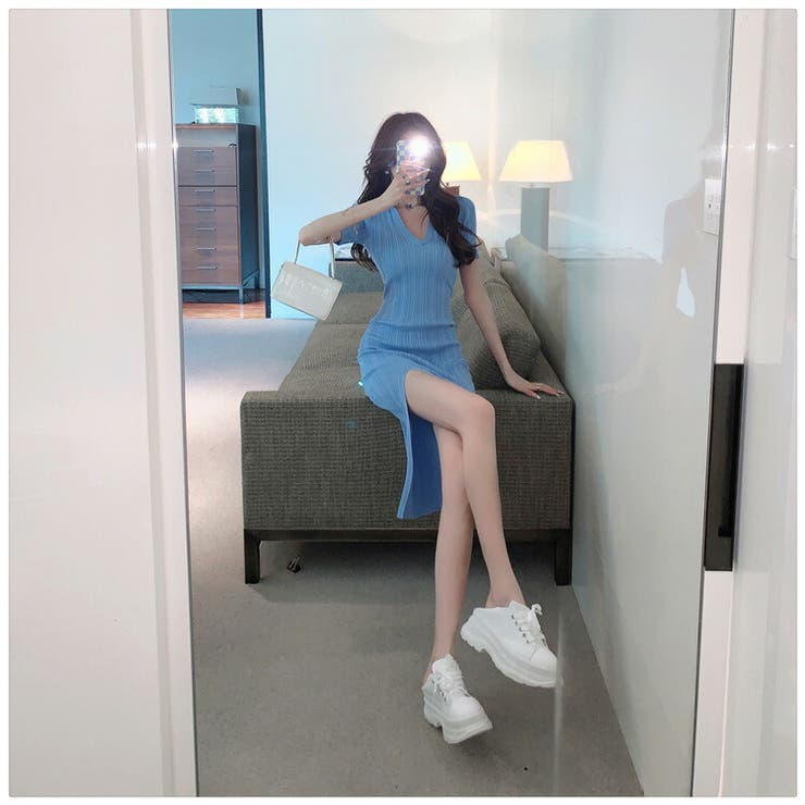 タイトワンピ 全3色 半袖[品番：JSFW0013557]｜JS FASHION