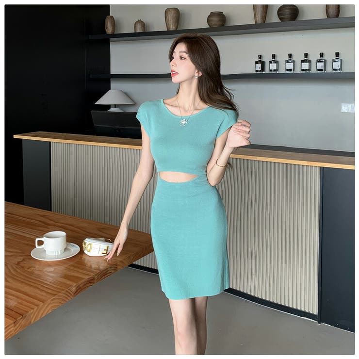 ワンピース 全4色 フレンチスリーブ | JS FASHION | 詳細画像1