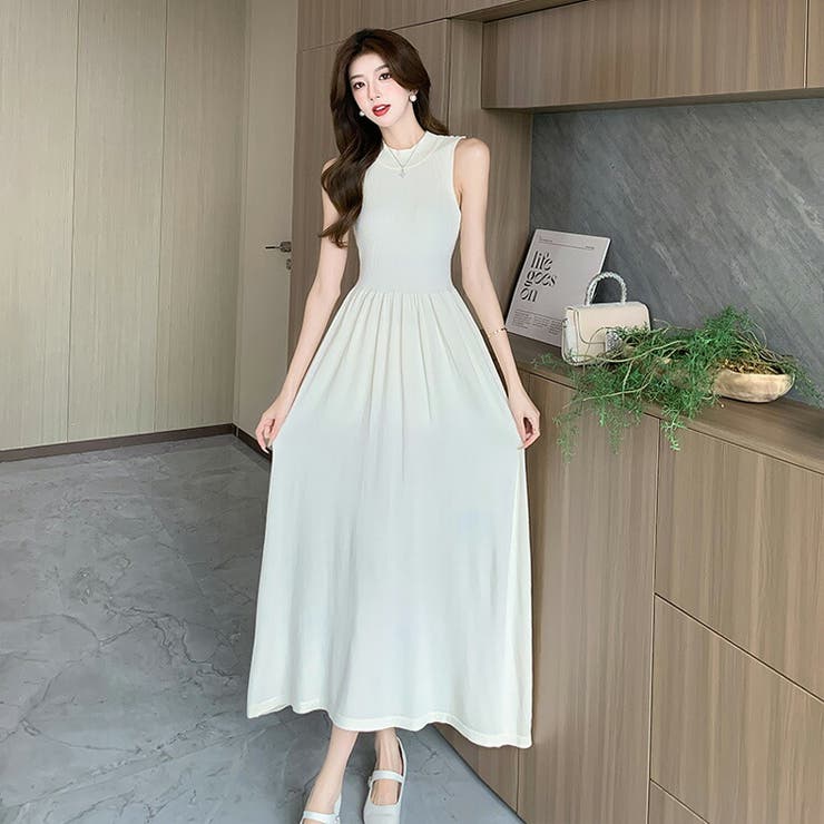 ワンピース ノースリーブ ロング[品番：JSFW0013778]｜JS