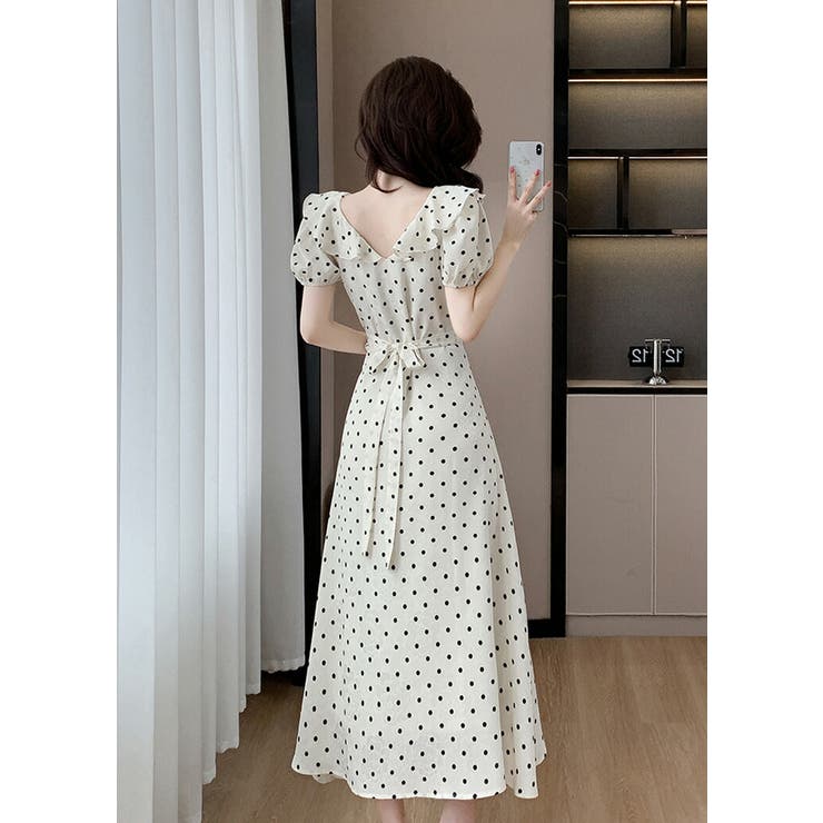 ファッション人気ブランドランキング ワンピース 全2色 ドット柄[品番：JSFW0013842]｜JS FASHION ワンピース
