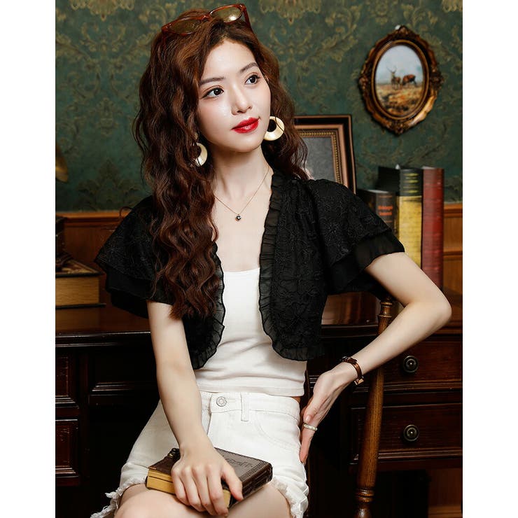 レース ボレロ 全4色[品番：JSFW0013902]｜JS FASHION（ジェー