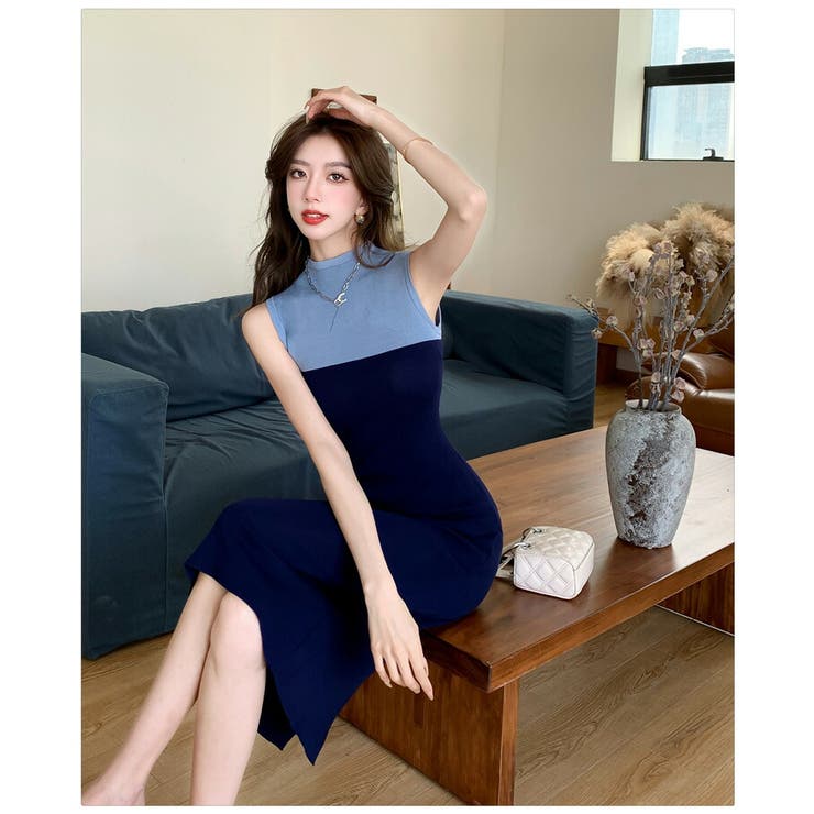 ワンピース 全2色 バイカラー | JS FASHION | 詳細画像5 