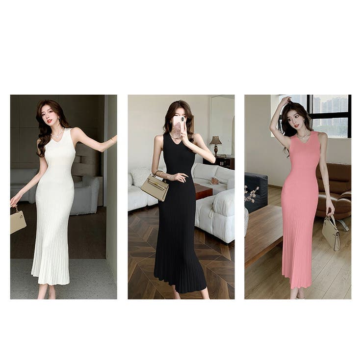 マーメイド ワンピース 全6色[品番：JSFW0013656]｜JS FASHION