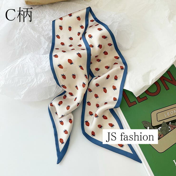スカーフ 全4柄 いちご柄[品番：JSFW0013977]｜JS FASHION