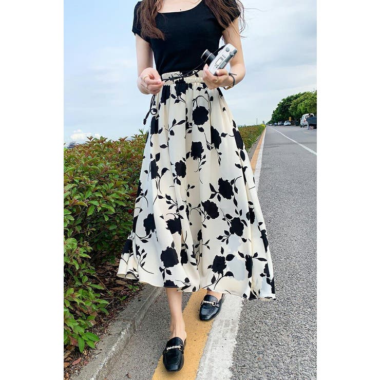 最新 花柄スカート 全2色 ロングスカート[品番：JSFW0013956]｜JS スカート