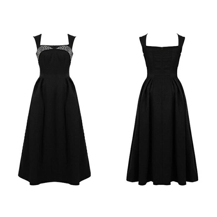 DVF Rayan フィット＆フレアワンピース黒セクシー パーティー即 DVF Rayan フィット＆フレアワンピース黒セクシー パーティー即