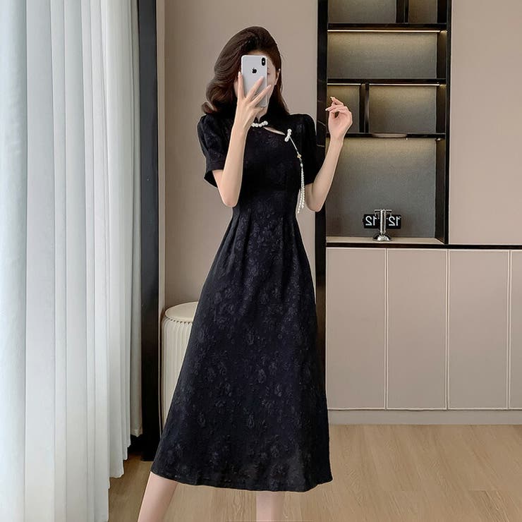 パーティードレス 全2色 花柄[品番：JSFW0013932]｜JS FASHION