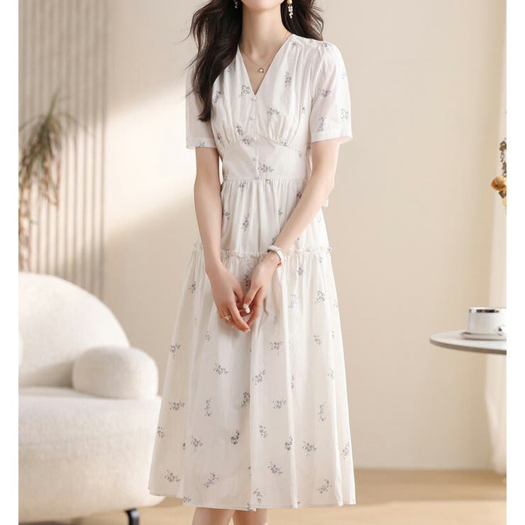 本格派ま！ 花柄 ワンピース 全2色[品番：JSFW0014082]｜JS FASHION（ジェー ワンピース