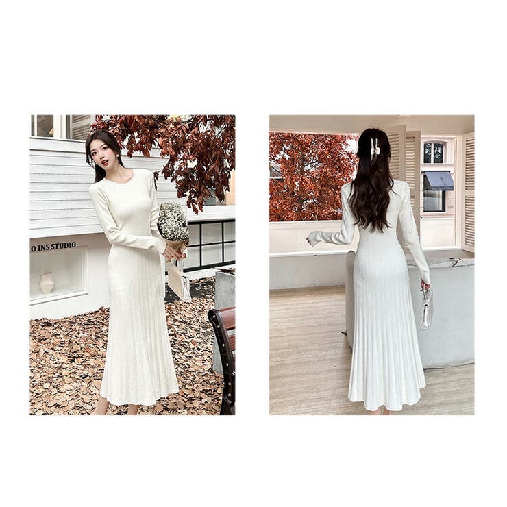 ニットワンピース ロング丈 全5色[品番：JSFW0014282]｜JS