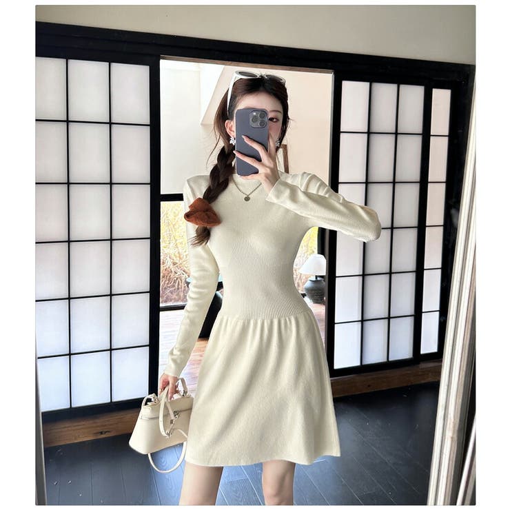 Aライン ニットワンピース 全3色[品番：JSFW0014364]｜JS