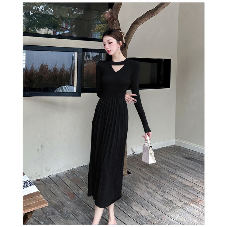 プリーツ ニットワンピース 全5色[品番：JSFW0014366]｜JS  FASHION（ジェーエスファッション）のレディースファッション通販｜SHOPLIST（ショップリスト）