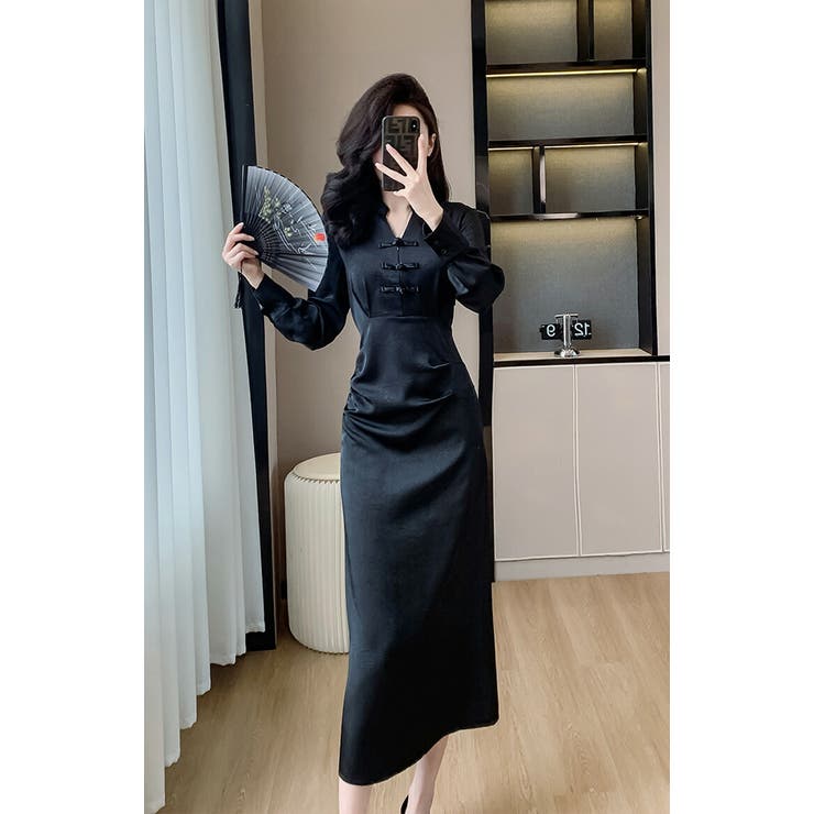 パーティードレス チャイナドレス風 ワンピース | JS FASHION | 詳細画像4 