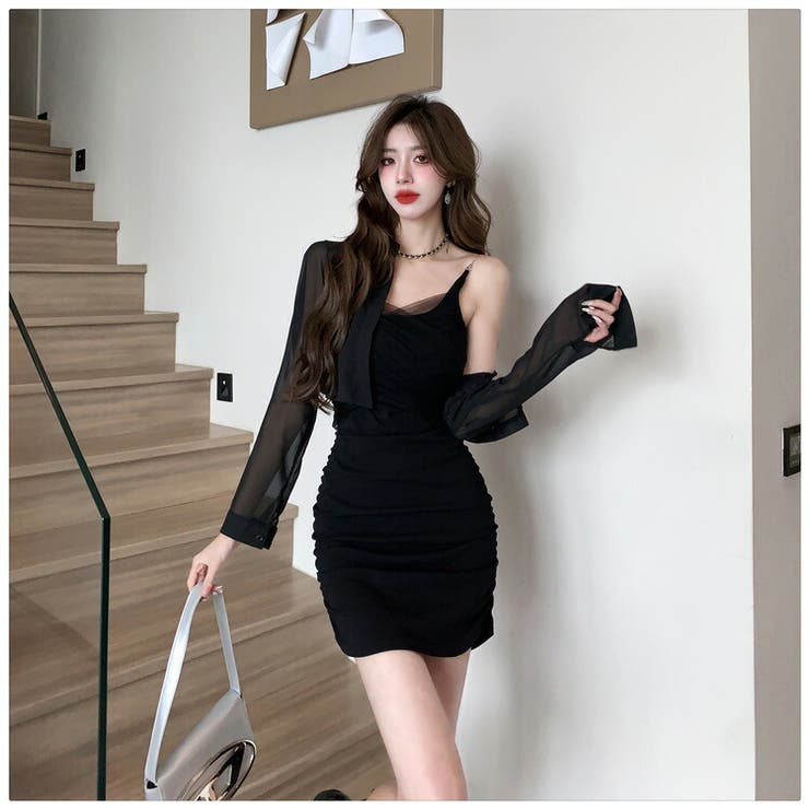 セットアップ シアーシャツ キャミワンピ[品番:JSFW0014133 セットアップ シアーシャツ キャミワンピ[品番:JSFW0014133