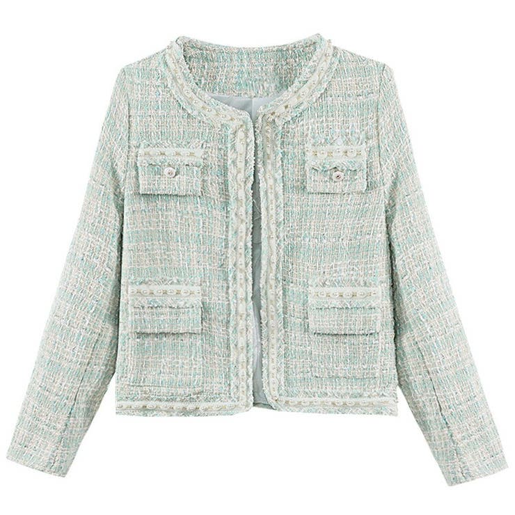 ツイードジャケット ノーカラージャケット 長袖 | JS FASHION | 詳細画像16 