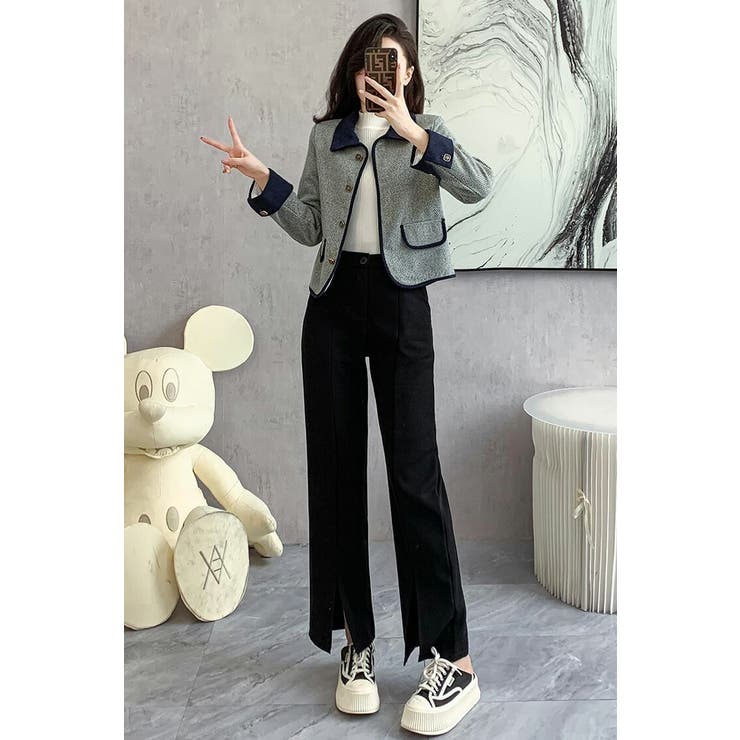 2023AW styling/ スタイリング ハイフォルム ツイード ジャケット