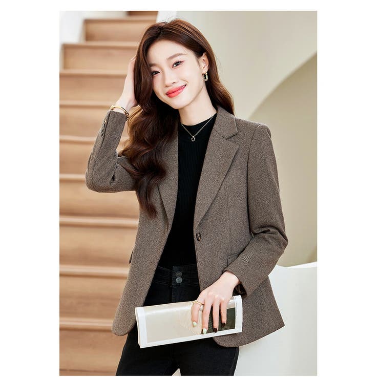 ジャケット 全2色 襟付き[品番：JSFW0014189]｜JS FASHION