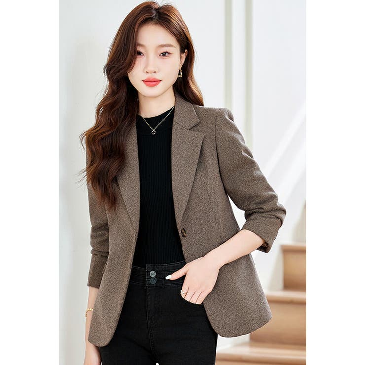 ジャケット 全2色 襟付き[品番：JSFW0014189]｜JS FASHION
